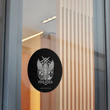 Five-Fold Passport Round Vinyl Sticker - Silver