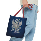 Five-Fold Passport Canvas Tote Bag - Silver