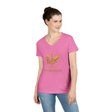 Evangelist V-Neck Women's T-Shirt — (Mark 16:15)