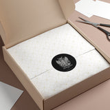 Five-Fold Passport Round Vinyl Sticker - Silver