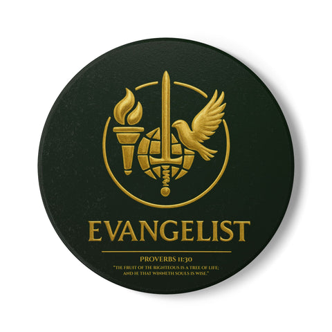 Evangelist Proverbs 11:30 Wisdom Ceramic Coaster