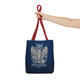Five-Fold Passport Canvas Tote Bag - Silver