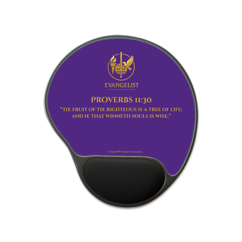 Evangelist Proverbs 11:30 Wrist Rest Mouse Pad — Royal Purple