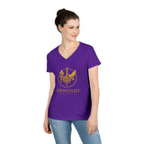 Evangelist V-Neck Women's T-Shirt — (Mark 16:15)