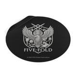 Five-Fold Passport Round Vinyl Sticker - Silver