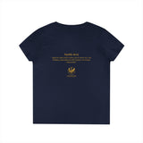 Evangelist V-Neck Women's T-Shirt — (Mark 16:15)