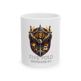 Five-Fold Ceramic Mug — Ephesians 4:11 (11oz)