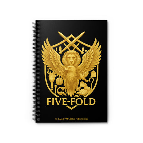 Five-Fold Passport Spiral Notebook - Gold