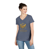 Evangelist V-Neck Women's T-Shirt — (Mark 16:15)