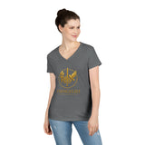 Evangelist V-Neck Women's T-Shirt — (Mark 16:15)
