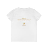 Evangelist V-Neck Women's T-Shirt — (Mark 16:15)