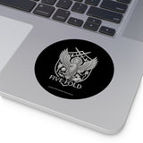 Five-Fold Passport Round Vinyl Sticker - Silver