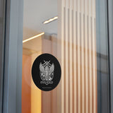 Five-Fold Passport Round Vinyl Sticker - Silver