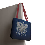 Five-Fold Passport Canvas Tote Bag - Silver
