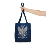 Five-Fold Passport Canvas Tote Bag - Silver