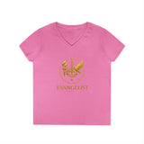 Evangelist V-Neck Women's T-Shirt — (Mark 16:15)