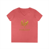 Evangelist V-Neck Women's T-Shirt — (Mark 16:15)