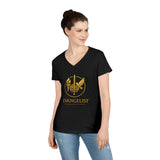 Evangelist V-Neck Women's T-Shirt — (Mark 16:15)